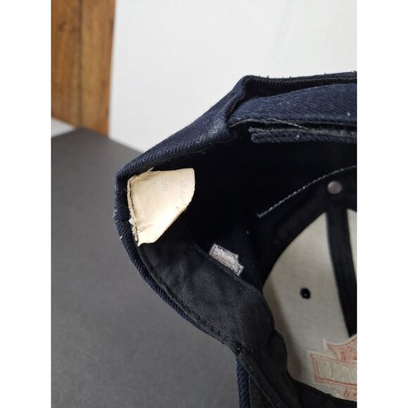 Harley-Davidson Hat Cap Strap Back Blue Embroidered Bar & Shield Biker Mens - Picture 9 of 10